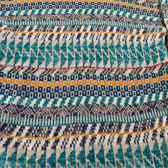 Men’s Vintage Sweater Graphix Aztec Western Crew Neck 100% cotton Sz Large - Picture 5 of 7